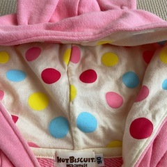 Hot Biscuit ピンク パーカー 90cmの画像