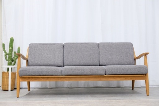 KC-42【新入荷　リサイクル品】クラッシュゲート　イージーライフ　ARNEソファ3P グレー