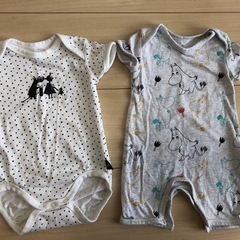 【美品】ベビー服　ムーミン　半袖　夏服　2着セット　60size...
