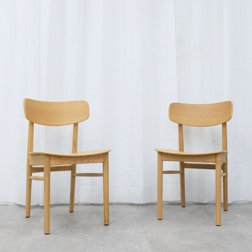 KC-44【新入荷 リサイクル品】無印良品 ラウンドチェア オーク材