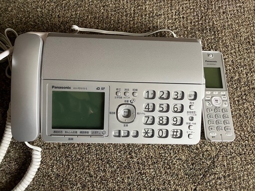 ＦＡＸつき電話器、子機あり、