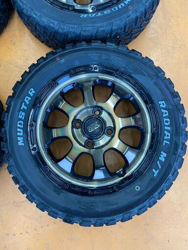 エブリィ・クリッパーリオ等　マッドスター　タイヤ／ホイール４本セット　１６５／６５Ｒ１４　ＤＡ１７Ｗ・ＤＲ１７Ｗ装着に最適！！