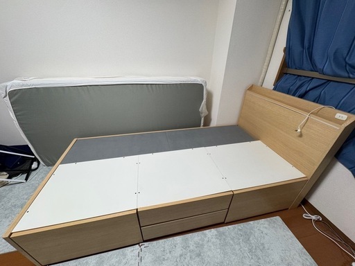 ニトリ　チェスト型シングルベッドフレーム