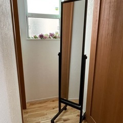 キャスター付きミラー　姿見