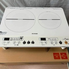 アイリスオーヤマ 2口IHコンロ 、2023年、脚付〖音声ガイダンス付き〗の画像