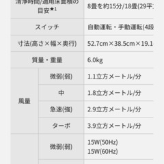 値下げ‼️National 空気清浄機　F-PDA18の画像