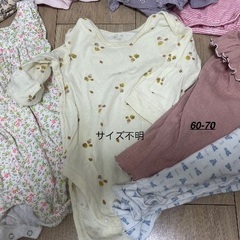 女の子ベビー服赤ちゃん50-70の画像