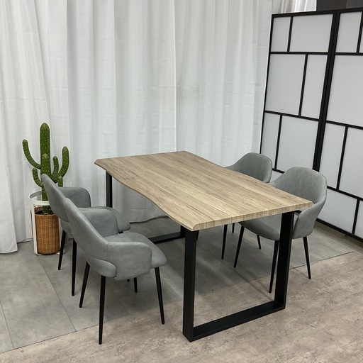 KC-47【新入荷　リサイクル品】ダイニング5点セット　グレー