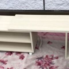 JM19633K)大特価ローボード<横：約80～135cm、奥行：約30cm  高さ：約40cm > 中古品【取りに来られる方限定】 の画像