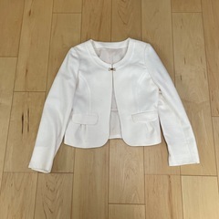 入学式　レディース　ジャケット　白　パステルピンク