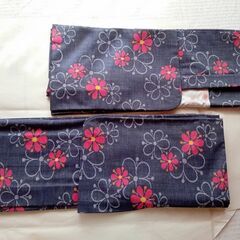 お話中  アンサンブルウール着物　帯