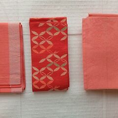 お話中  アンサンブルウール着物　帯の画像