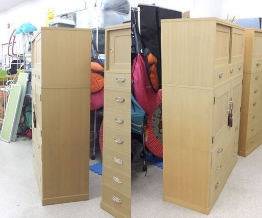 ① 桐箪笥 和物タンス 幅105.5cm 高さ161cm 和箪笥 着物 たんす タンス 和服 和装 ☆ 札幌市 北区 屯田 