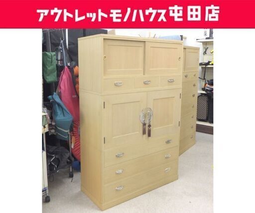 ① 桐箪笥 和物タンス 幅105.5cm 高さ161cm 和箪笥 着物 たんす タンス 和服 和装 ☆ 札幌市 北区 屯田