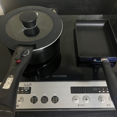 【取手取り外し可能鍋、卵焼き用小さなフライパン】の画像