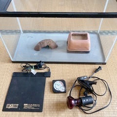 決まりました)水槽 ペットヒーター 赤外線ランプ　爬虫類飼育セット 蛇の画像