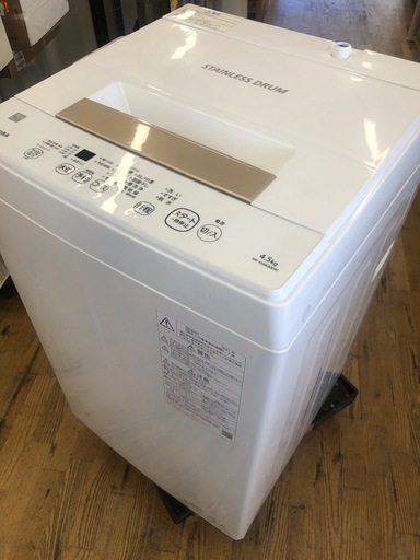 ★K126★2021年製TOSHIBA製4.5㌔洗濯機★6ヶ月保証付き★近隣配送・設置可