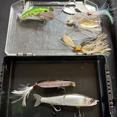 バス スピニング、ベイトタックルセットルアー付き