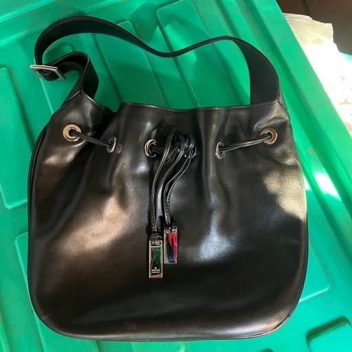 GUCCI グッチ　バンブー本革ハンドバッグ　黒