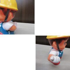 当時物 夕張石炭の歴史村 ゆうちゃん ソフビ人形 貯金箱 全長約11.5cm 中古 フィギュア 昭和レトロ 希少 苫小牧西店の画像