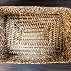 【無印良品】重なるラタン長方形バスケット・小 2点の画像