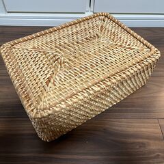【無印良品】重なるラタン長方形バスケット・小 2点の画像