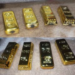 【まだ受付中】金の延べ棒 ミニチュア模型 4つセット ディスプレイなどに♪ 早い者勝ちです✨✨の画像