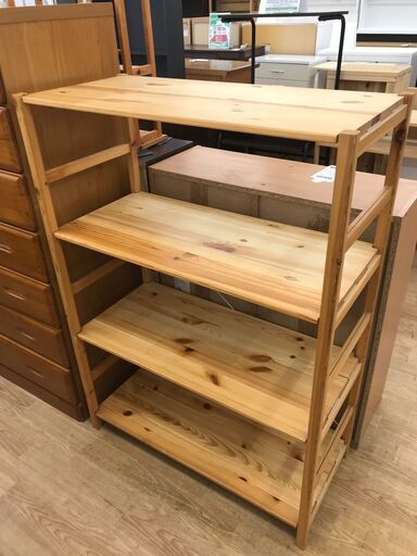 ★ジモティ割あり★ 無印良品 パイン材ユニットシェルフ ナチュラル H120×W86×D40 クリーニング済み KJ8883