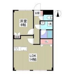 🧡💛フリーレント1ヶ月付き💛🧡鴨居駅徒歩19分🎶バストイレ別✨南向き🌞46.07㎡の1LDKです😍💕の画像