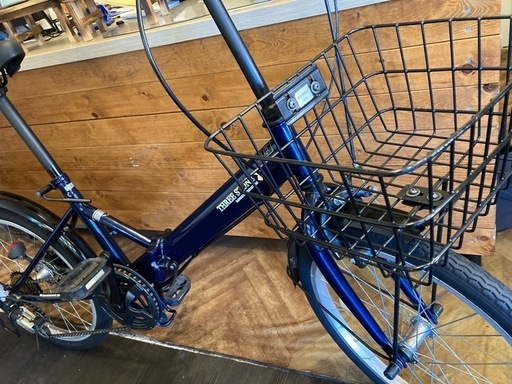 【チェーン新品！】6段変速　20インチ折りたたみ自転車　ネイビー