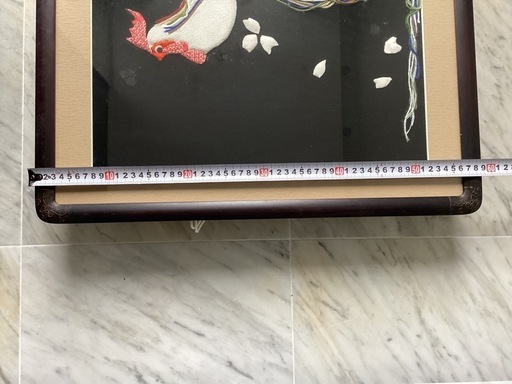 ちりめん額入り絵画