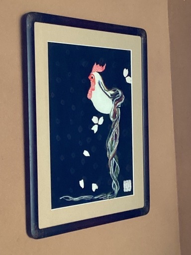 ちりめん額入り絵画