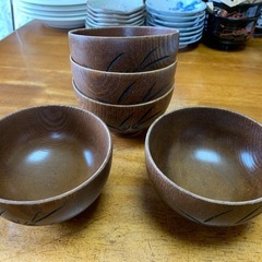 ☆木製木工！お椀5個の画像
