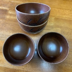 ☆木製木工！お椀5個の画像