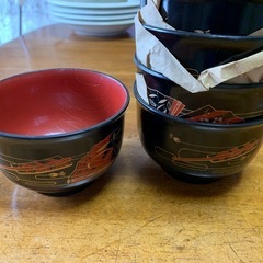 (美品)未使用､汁椀5個の画像