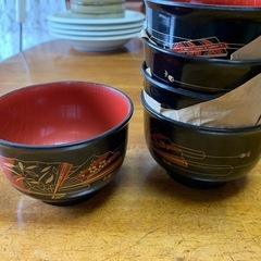 (美品)未使用､汁椀5個の画像