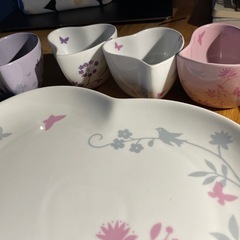 ハート　食器　プレートセットの画像