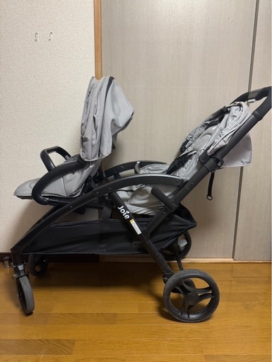 【使用10回未満】 Joie 二人乗りベビーカー エヴァライトデュオグレーフランネル