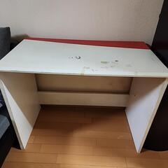 3LDKからの机　赤い3段収納とセット　