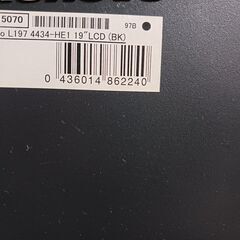 ThinkVision L197 4434HE1 [19インチ]　ディスプレイ　LENOVOの画像