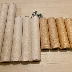 キャットポール　爪研ぎポール　麻と綿