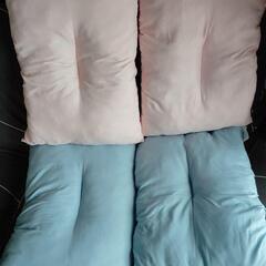 ニトリ　枕 43x63cm 4つ　ピンク・ブルー