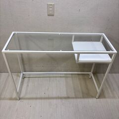 22737  ガラス天板デスク　幅105 IKEA   ◆大阪...