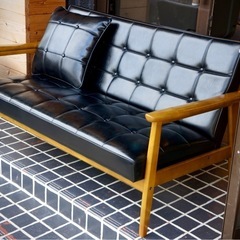 限定50周年モデル】【クッション付き】【カリモク60】 Kチェア 2シーター