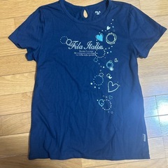 グランジ Y2K お姉さん系 FILA Tシャツ 紺色 ネイビーの画像