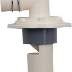 カクダイ 洗濯機用 排水トラップ アクリロニトリルブタジエンスチレン (ABS)製 におい防止 床直接取り付け 呼50VP・VU管兼用 樹脂プレートカバー付 426-021-50 whiteの画像