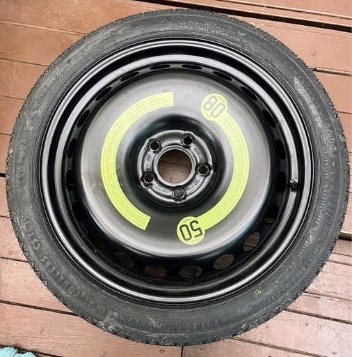 アウディ純正19インチスペアホイール スペアタイヤ 1本 4J +29 5H 112 Continental CST 17 T125/70R19