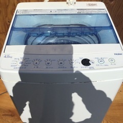 Haier ハイアール全自動電気洗濯機　JW-C45CK 4.5kg 2019年製の画像
