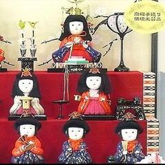 雛人形 木目込15人飾り ガラスケースの画像