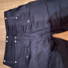 綺麗な中古美品JET LABELフレアーバギーパンツボトムスblack36Mスラックス ストレッチ　レディースカジュアルの画像